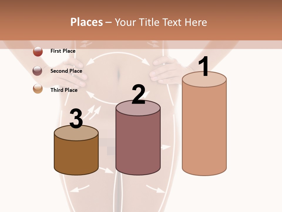 A Woman's Body With Arrows And Arrows On It PowerPoint Template