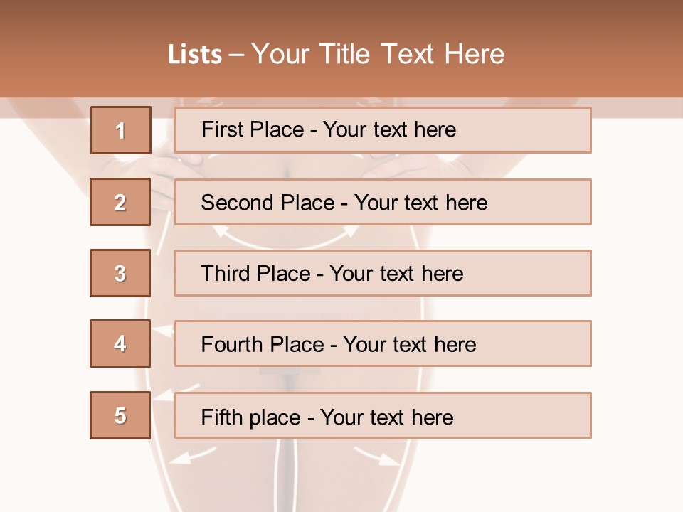A Woman's Body With Arrows And Arrows On It PowerPoint Template