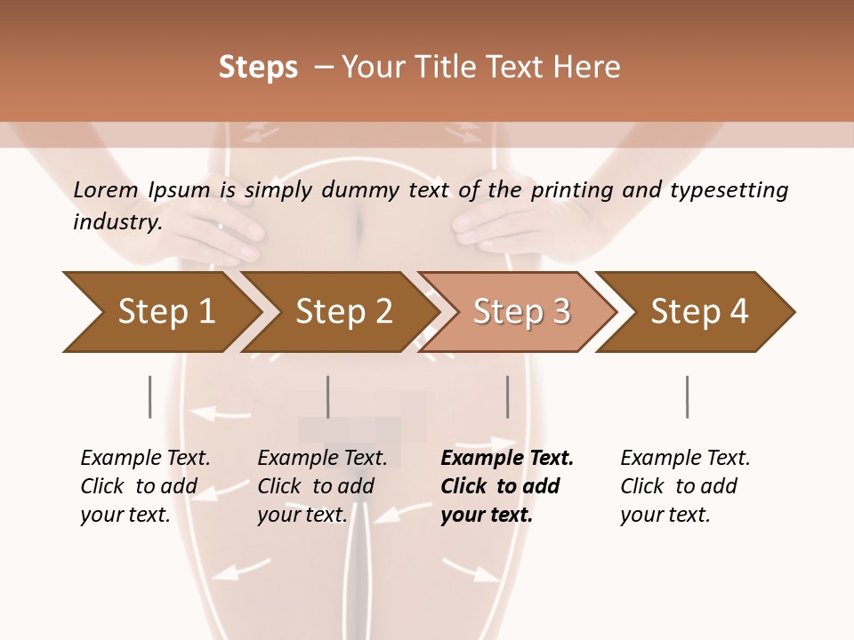 A Woman's Body With Arrows And Arrows On It PowerPoint Template