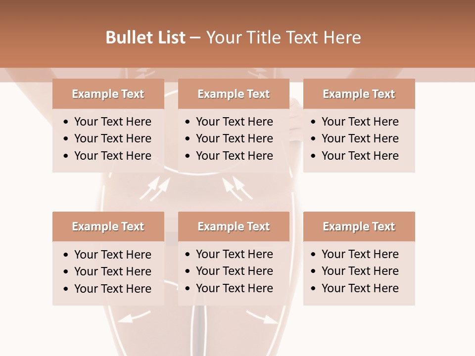 A Woman's Body With Arrows And Arrows On It PowerPoint Template