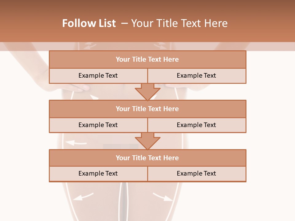 A Woman's Body With Arrows And Arrows On It PowerPoint Template