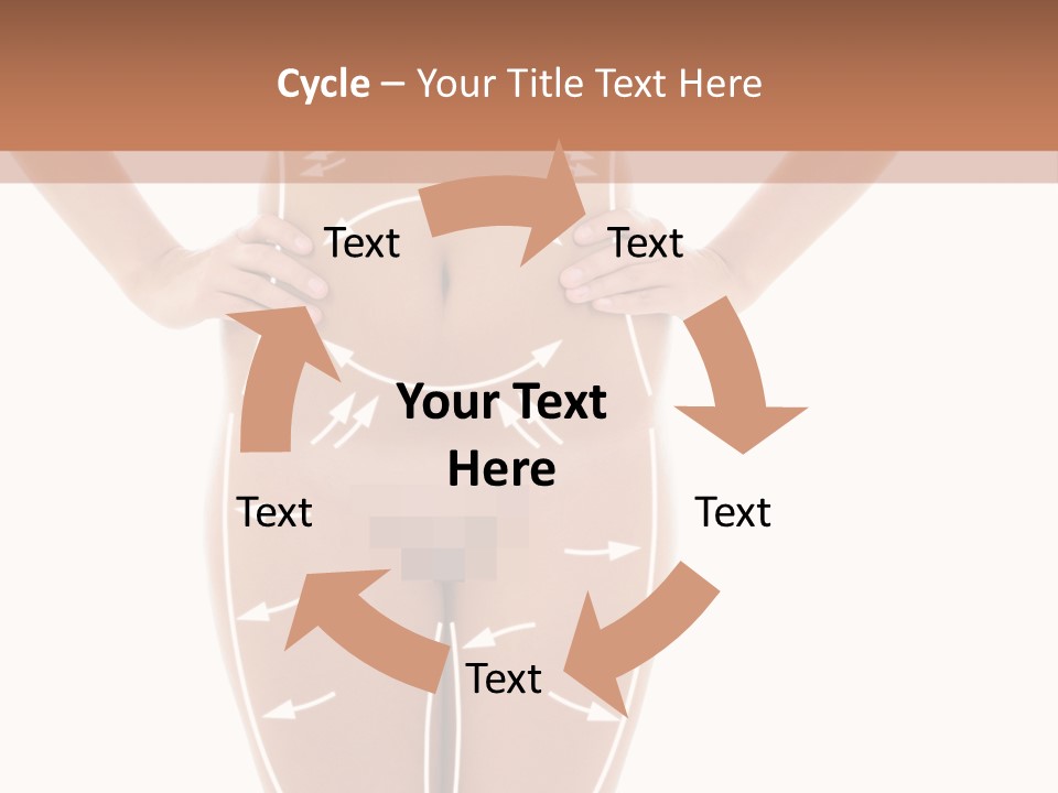 A Woman's Body With Arrows And Arrows On It PowerPoint Template