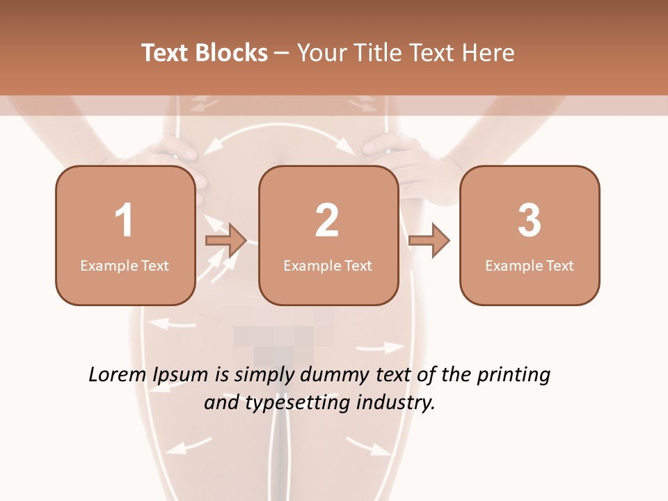A Woman's Body With Arrows And Arrows On It PowerPoint Template