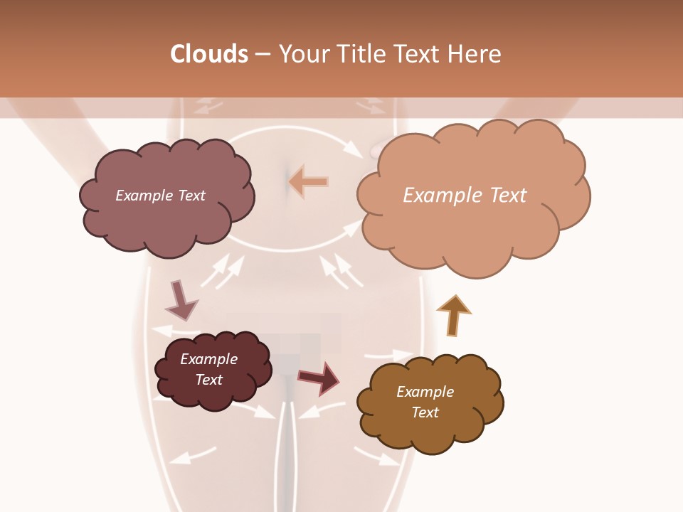 A Woman's Body With Arrows And Arrows On It PowerPoint Template