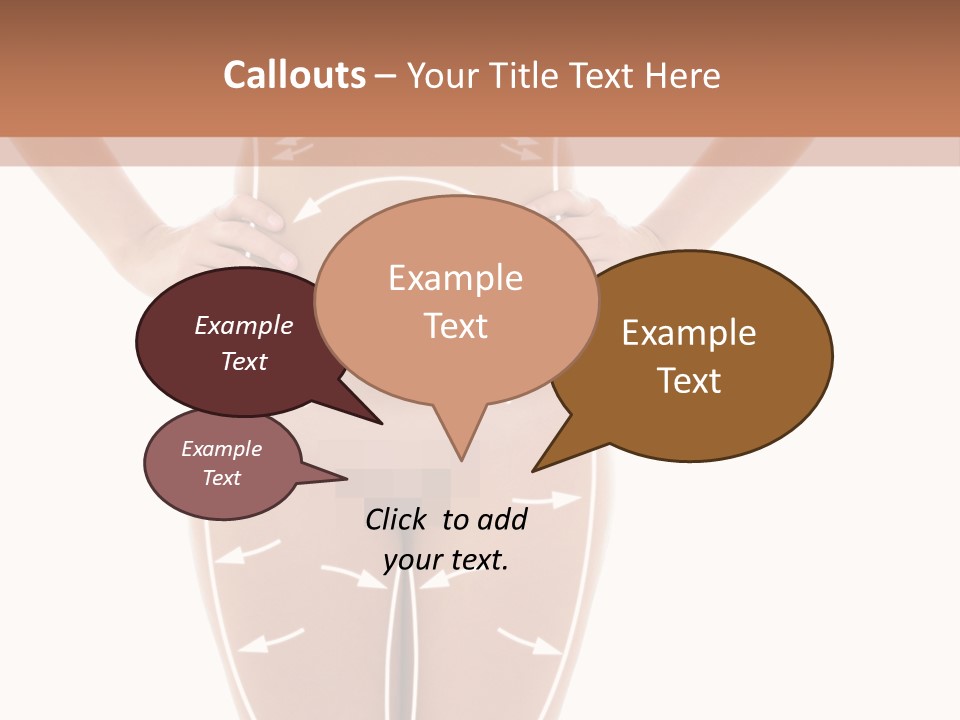 A Woman's Body With Arrows And Arrows On It PowerPoint Template