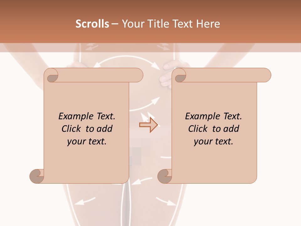 A Woman's Body With Arrows And Arrows On It PowerPoint Template