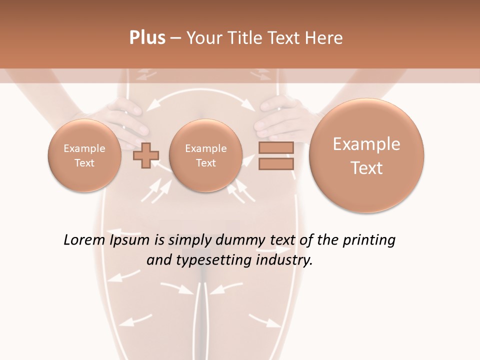 A Woman's Body With Arrows And Arrows On It PowerPoint Template