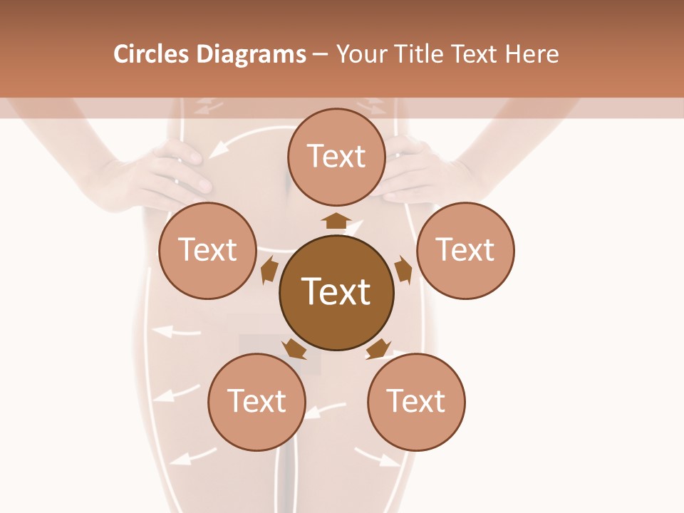 A Woman's Body With Arrows And Arrows On It PowerPoint Template