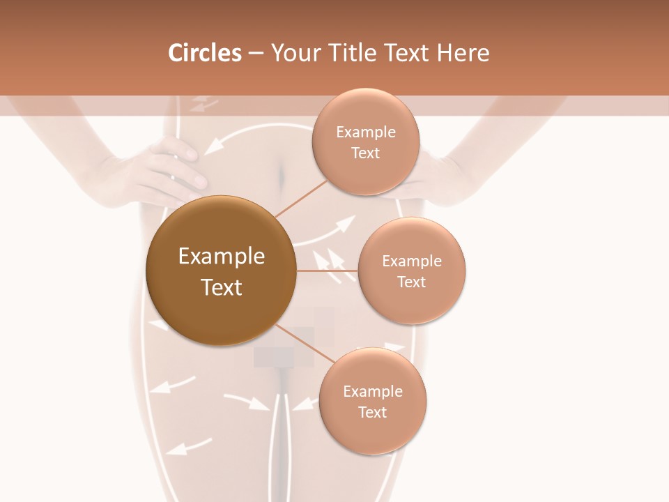 A Woman's Body With Arrows And Arrows On It PowerPoint Template