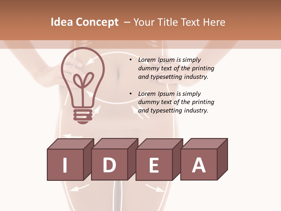 A Woman's Body With Arrows And Arrows On It PowerPoint Template