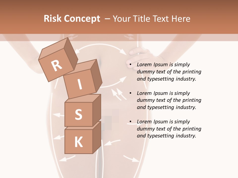 A Woman's Body With Arrows And Arrows On It PowerPoint Template
