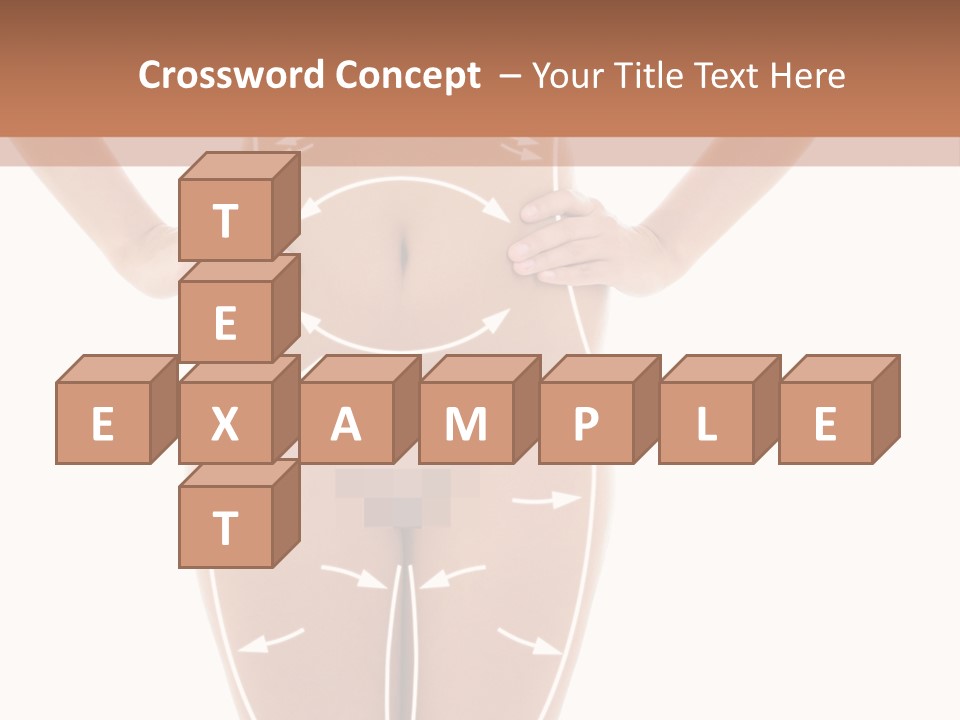 A Woman's Body With Arrows And Arrows On It PowerPoint Template