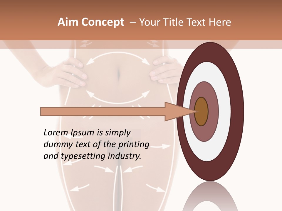 A Woman's Body With Arrows And Arrows On It PowerPoint Template