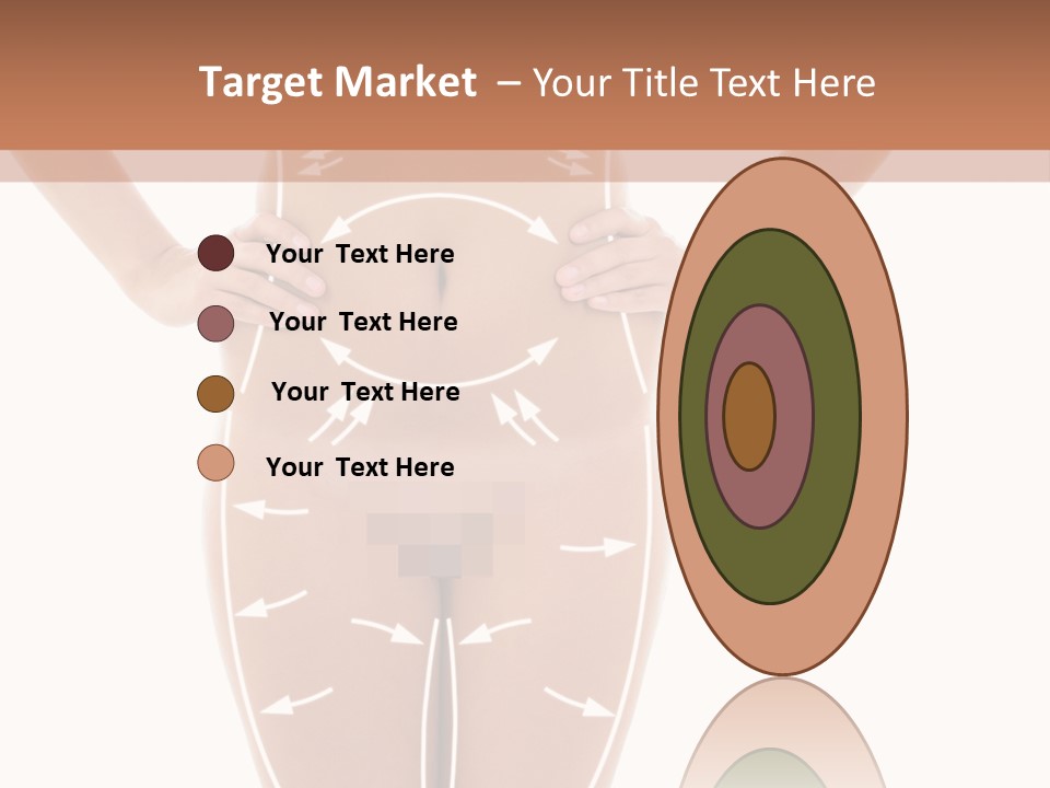 A Woman's Body With Arrows And Arrows On It PowerPoint Template