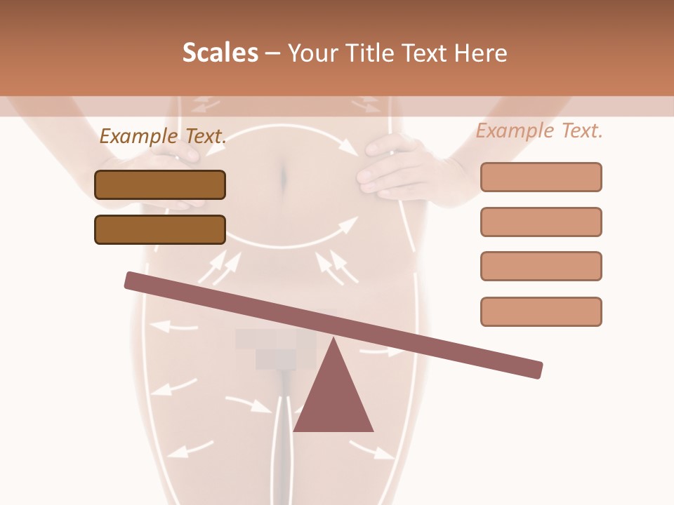 A Woman's Body With Arrows And Arrows On It PowerPoint Template