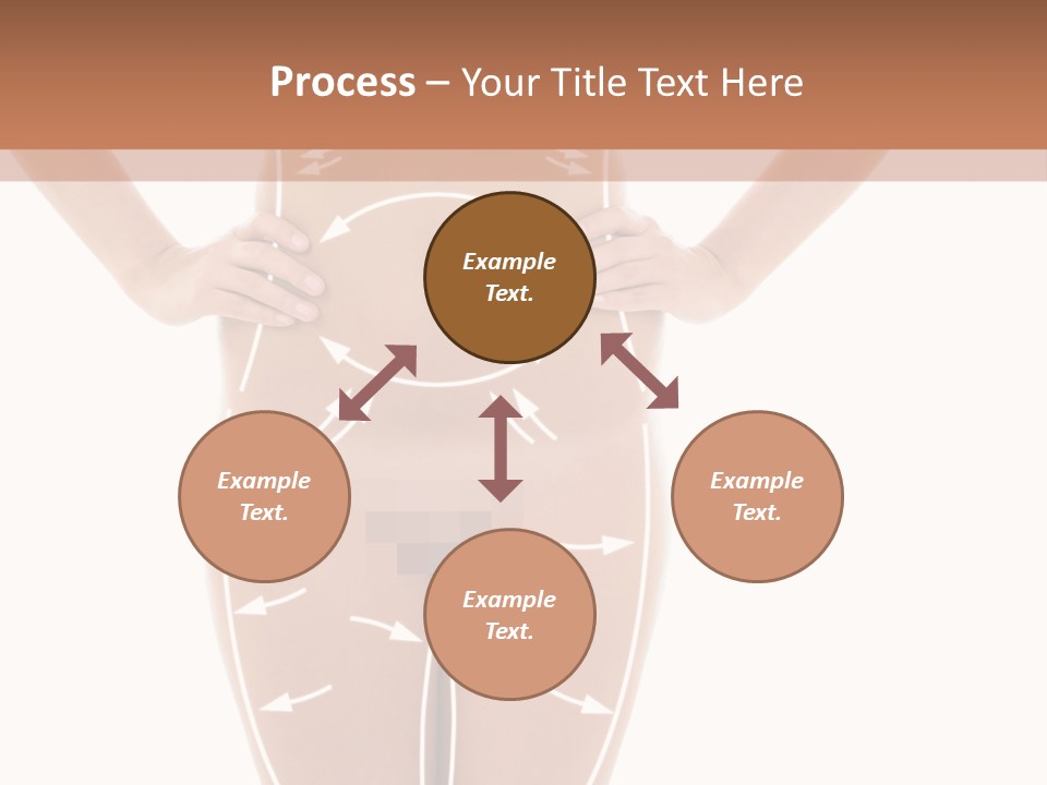 A Woman's Body With Arrows And Arrows On It PowerPoint Template