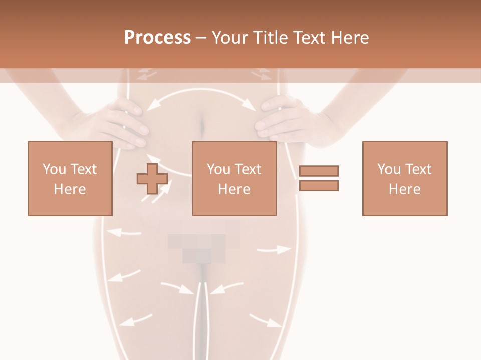 A Woman's Body With Arrows And Arrows On It PowerPoint Template