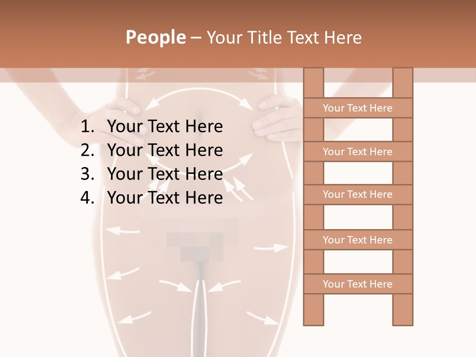 A Woman's Body With Arrows And Arrows On It PowerPoint Template