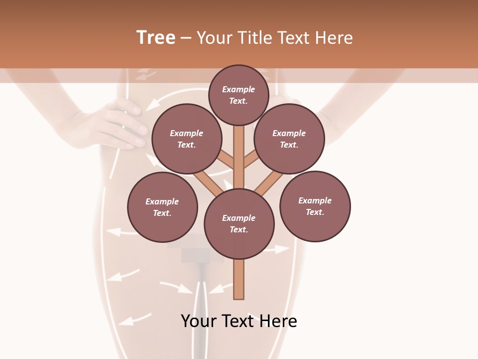 A Woman's Body With Arrows And Arrows On It PowerPoint Template