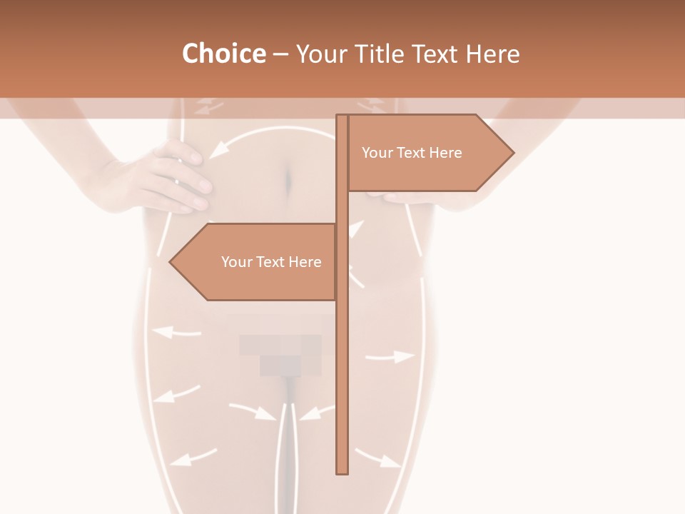 A Woman's Body With Arrows And Arrows On It PowerPoint Template