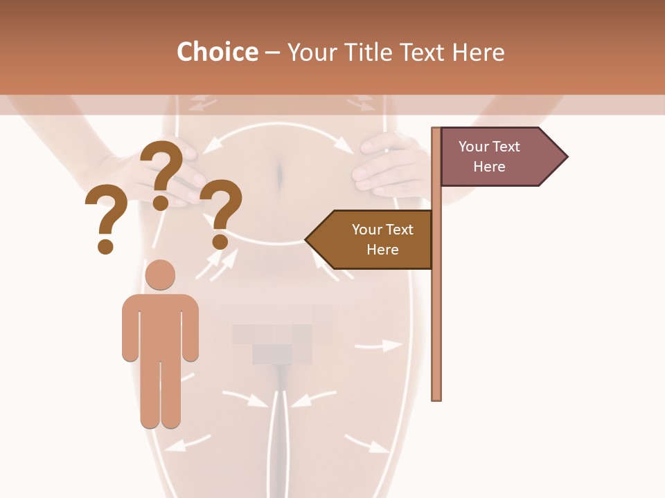 A Woman's Body With Arrows And Arrows On It PowerPoint Template