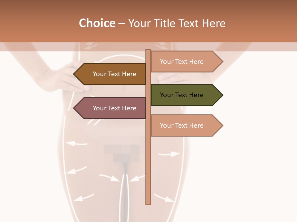 A Woman's Body With Arrows And Arrows On It PowerPoint Template
