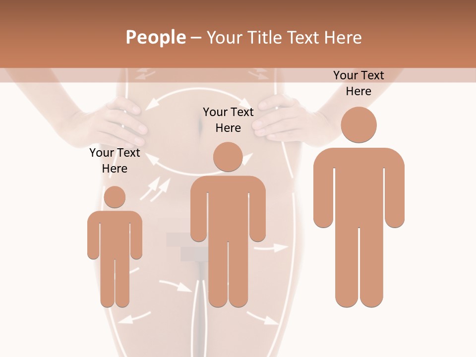 A Woman's Body With Arrows And Arrows On It PowerPoint Template