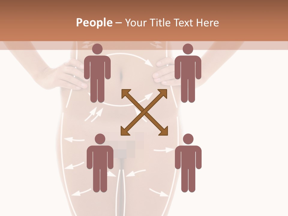 A Woman's Body With Arrows And Arrows On It PowerPoint Template