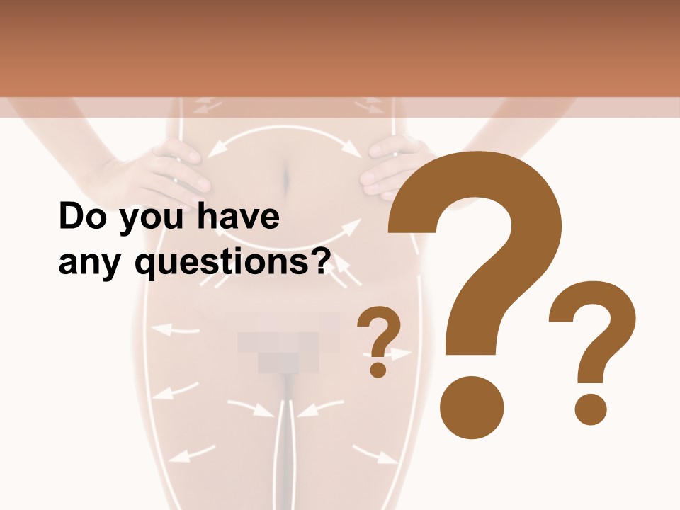 A Woman's Body With Arrows And Arrows On It PowerPoint Template