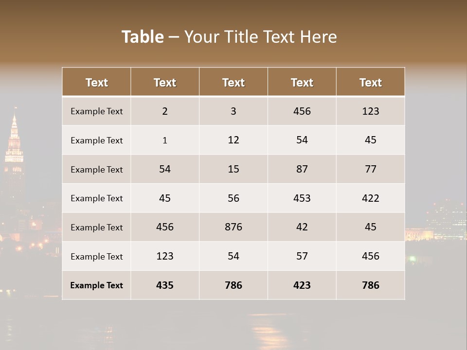 A City At Night With A Full Moon In The Sky PowerPoint Template