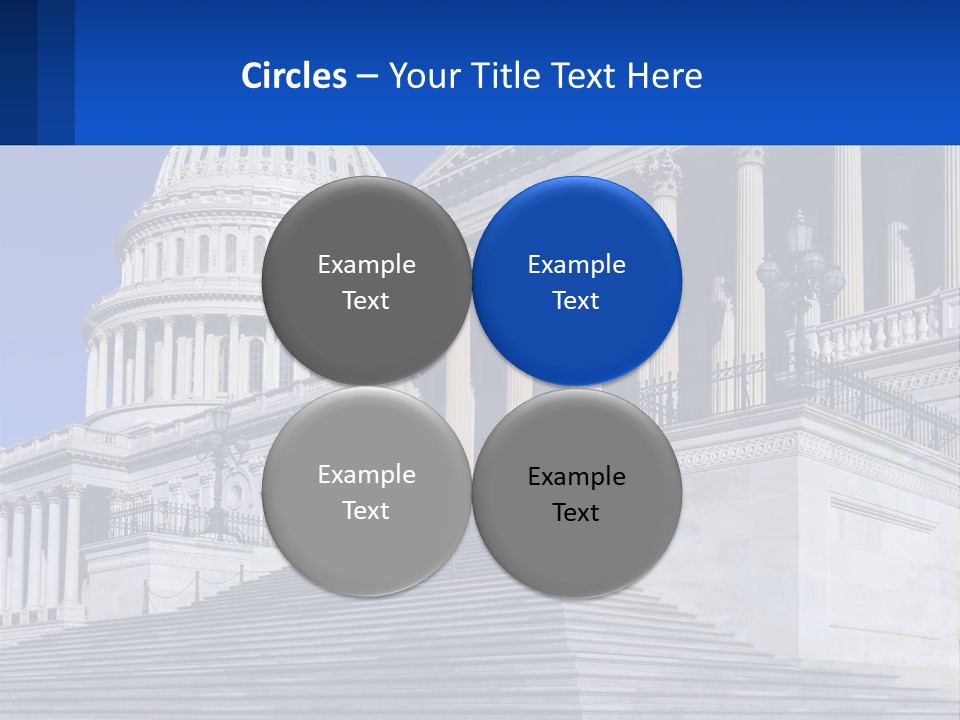A Picture Of The Capitol Building In Washington D C PowerPoint Template