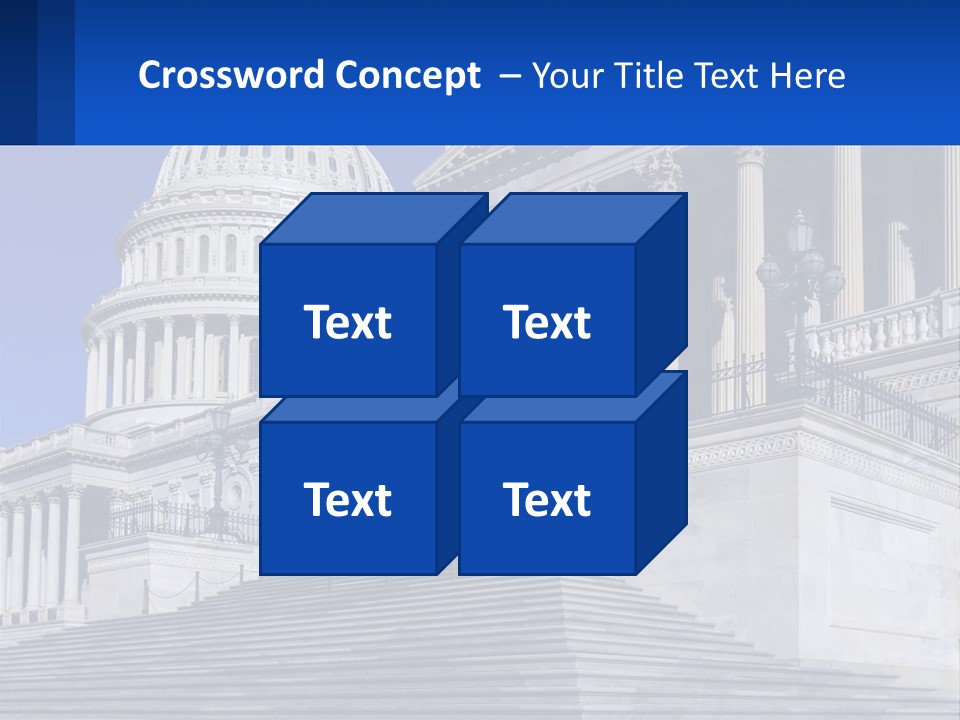 A Picture Of The Capitol Building In Washington D C PowerPoint Template