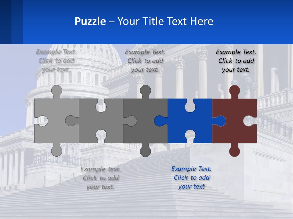 A Picture Of The Capitol Building In Washington D C PowerPoint Template