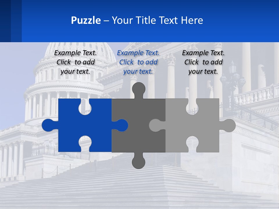 A Picture Of The Capitol Building In Washington D C PowerPoint Template