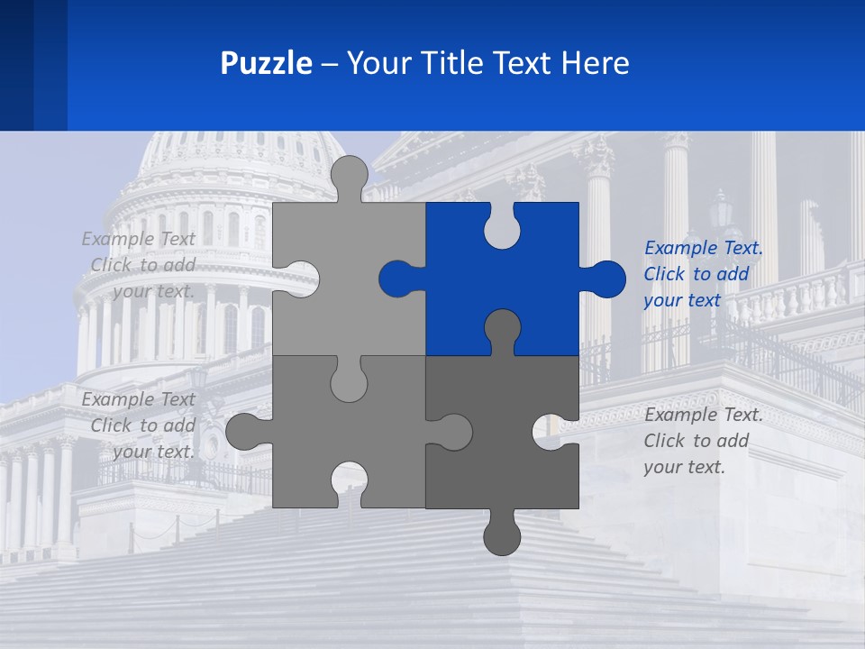 A Picture Of The Capitol Building In Washington D C PowerPoint Template