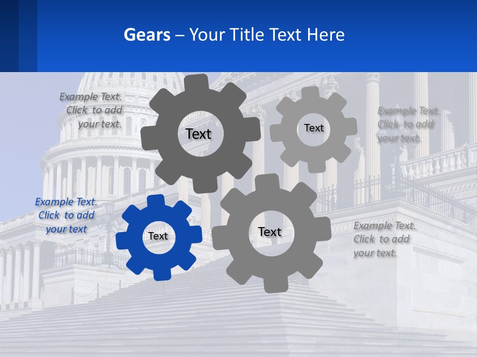 A Picture Of The Capitol Building In Washington D C PowerPoint Template