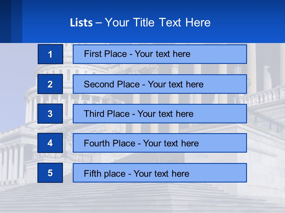 A Picture Of The Capitol Building In Washington D C PowerPoint Template