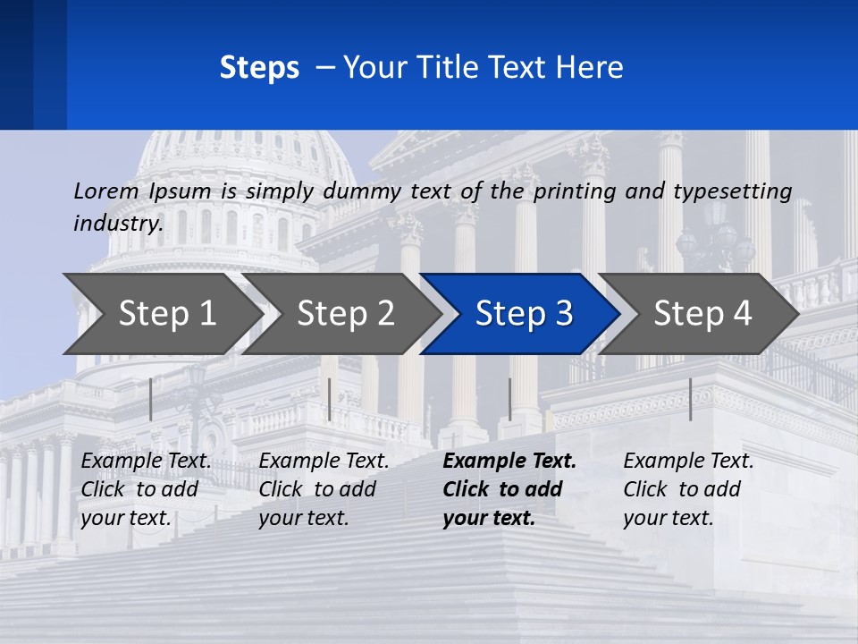 A Picture Of The Capitol Building In Washington D C PowerPoint Template
