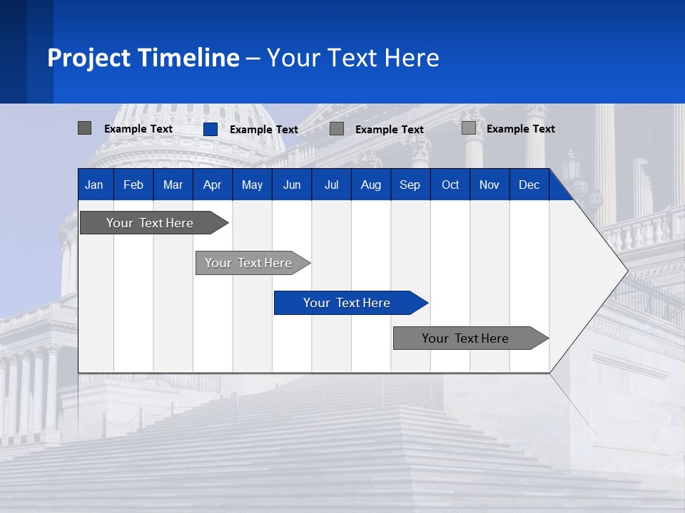 A Picture Of The Capitol Building In Washington D C PowerPoint Template