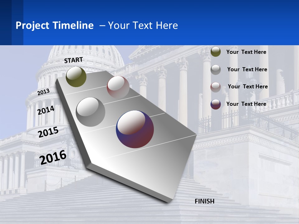 A Picture Of The Capitol Building In Washington D C PowerPoint Template