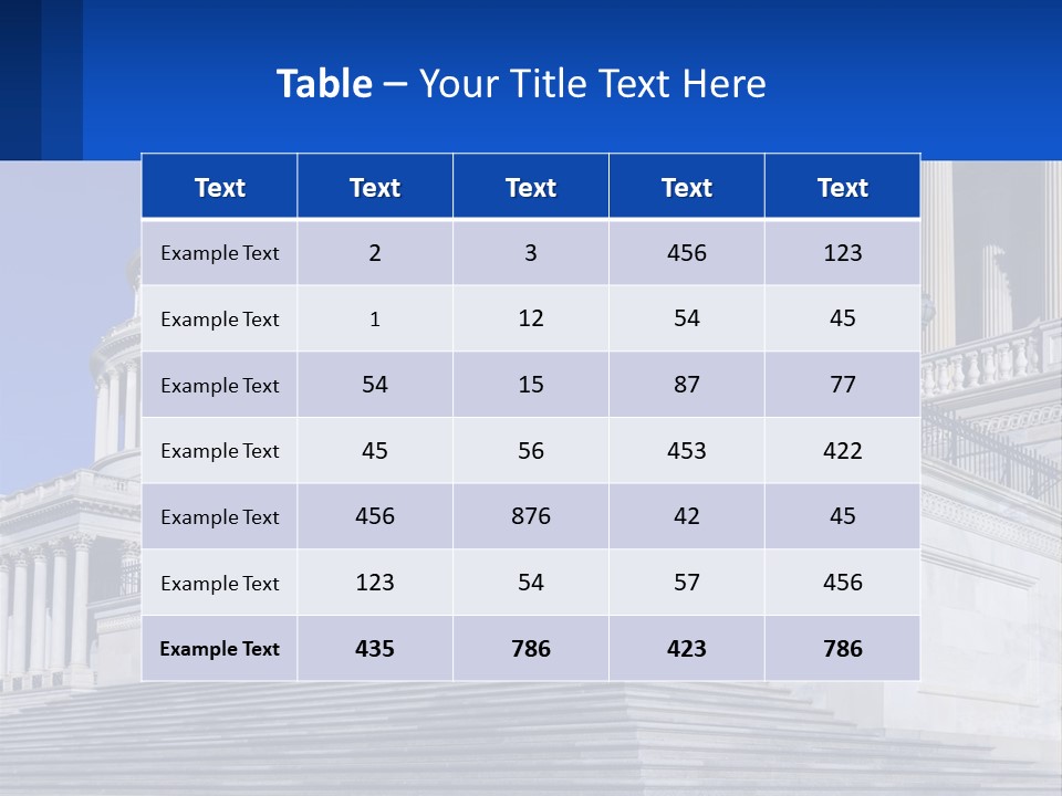 A Picture Of The Capitol Building In Washington D C PowerPoint Template