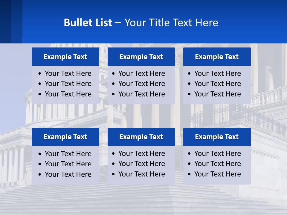 A Picture Of The Capitol Building In Washington D C PowerPoint Template