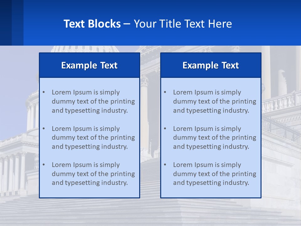 A Picture Of The Capitol Building In Washington D C PowerPoint Template