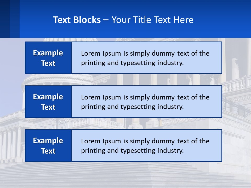 A Picture Of The Capitol Building In Washington D C PowerPoint Template