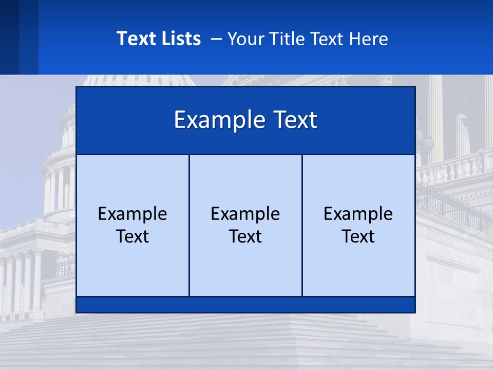 A Picture Of The Capitol Building In Washington D C PowerPoint Template