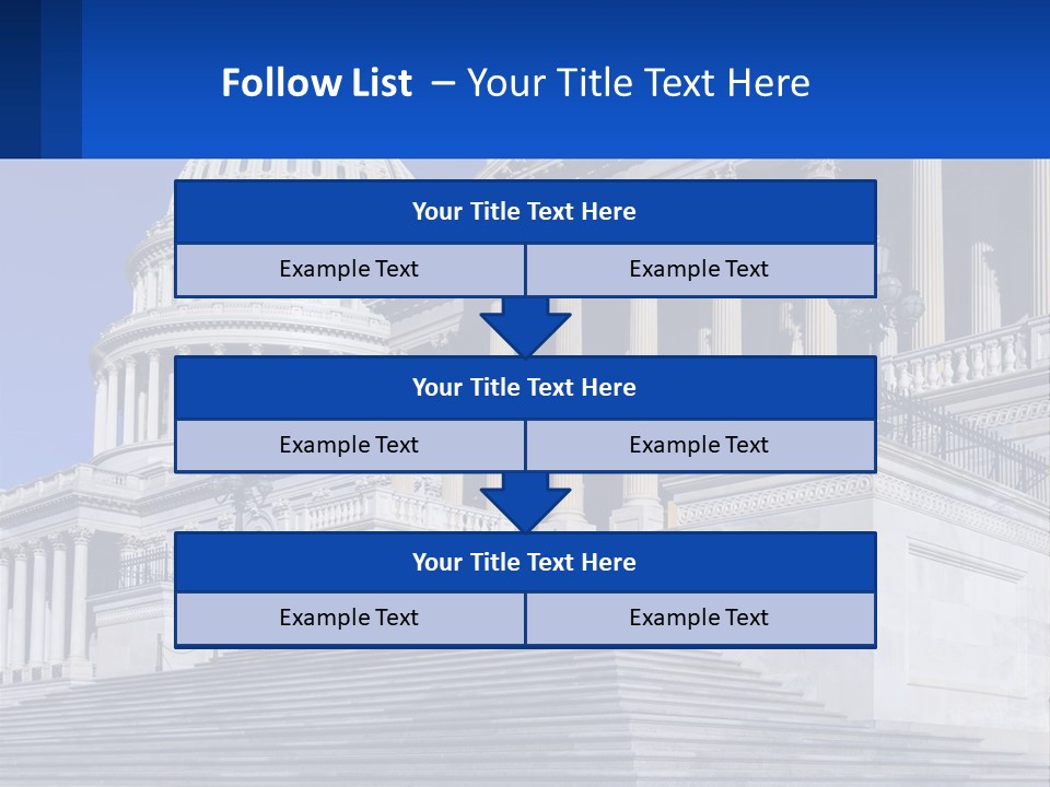 A Picture Of The Capitol Building In Washington D C PowerPoint Template