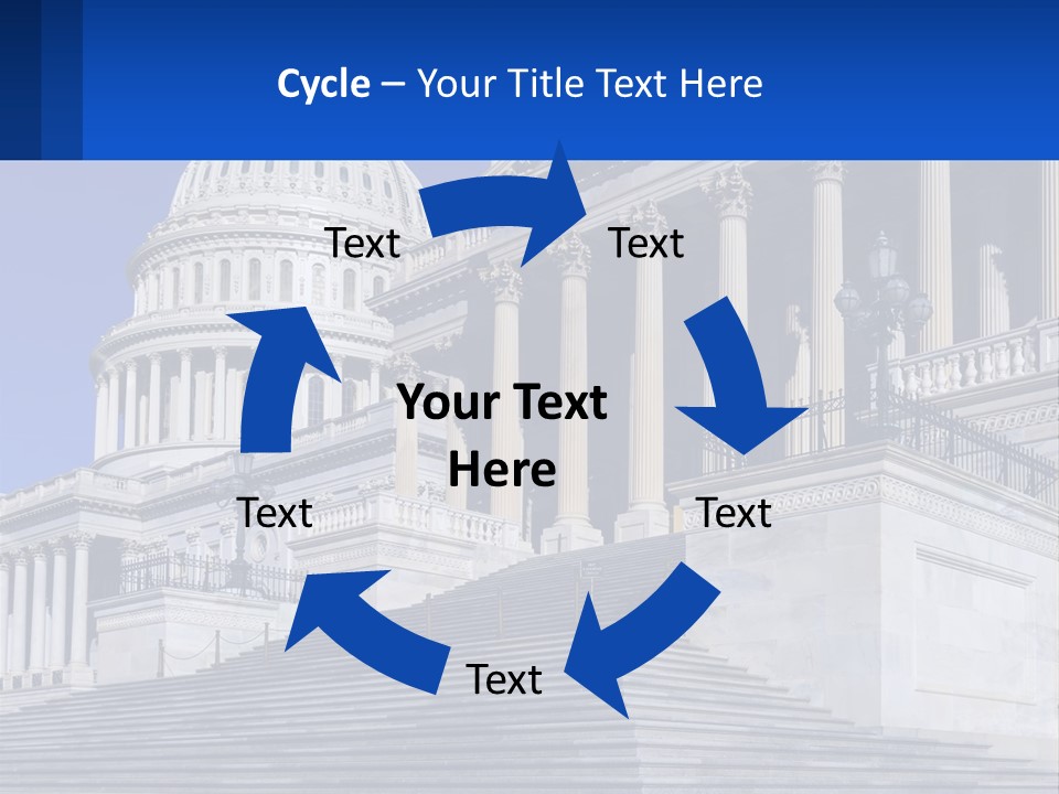 A Picture Of The Capitol Building In Washington D C PowerPoint Template