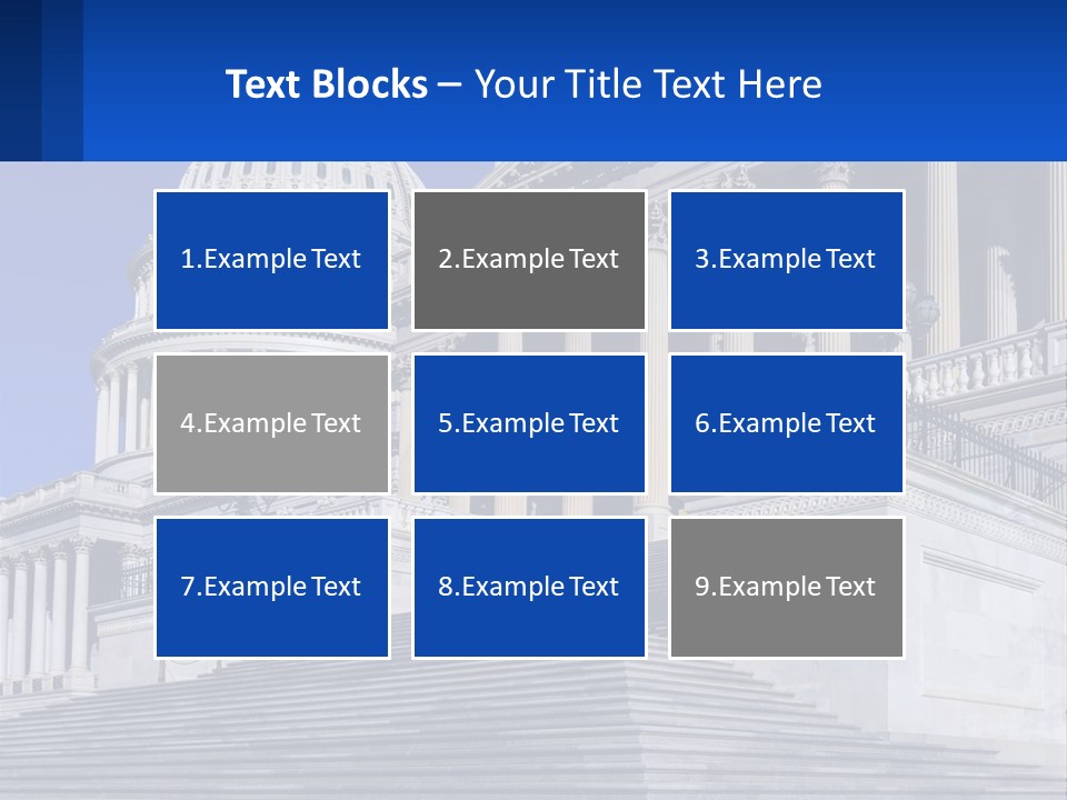 A Picture Of The Capitol Building In Washington D C PowerPoint Template