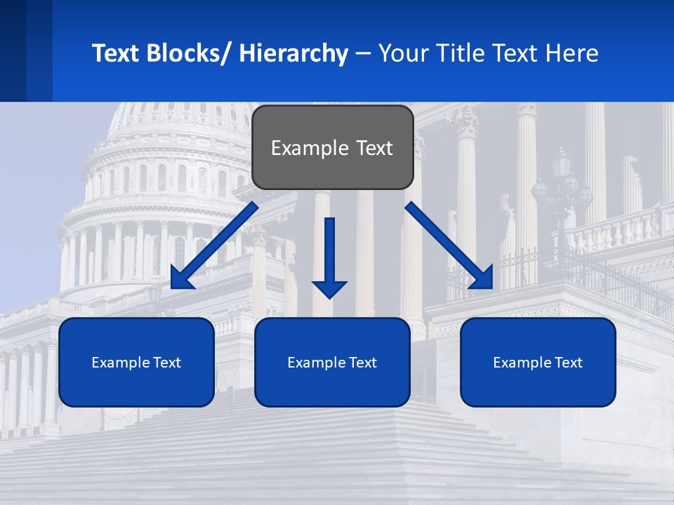 A Picture Of The Capitol Building In Washington D C PowerPoint Template