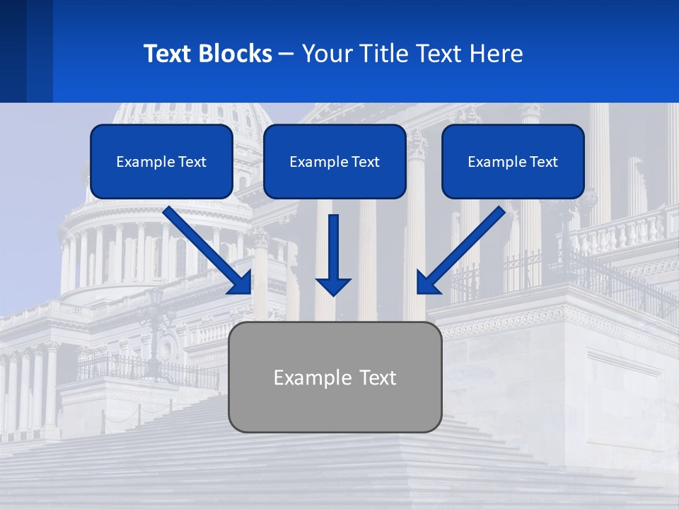 A Picture Of The Capitol Building In Washington D C PowerPoint Template